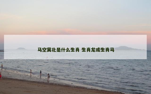 马空冀北是什么生肖 生肖龙或生肖马