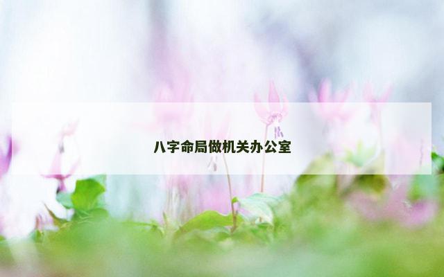八字命局做机关办公室