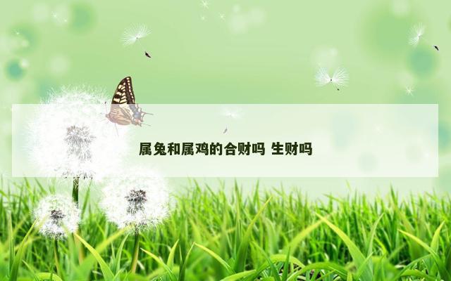 属兔和属鸡的合财吗 生财吗