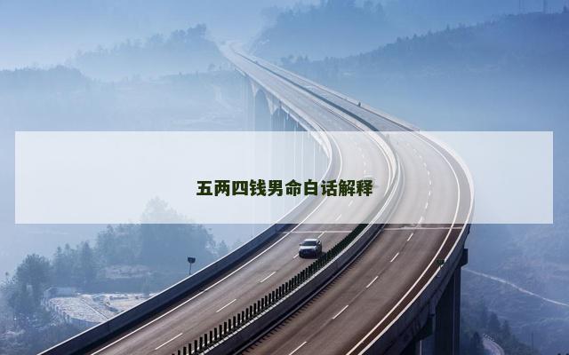 五两四钱男命白话解释