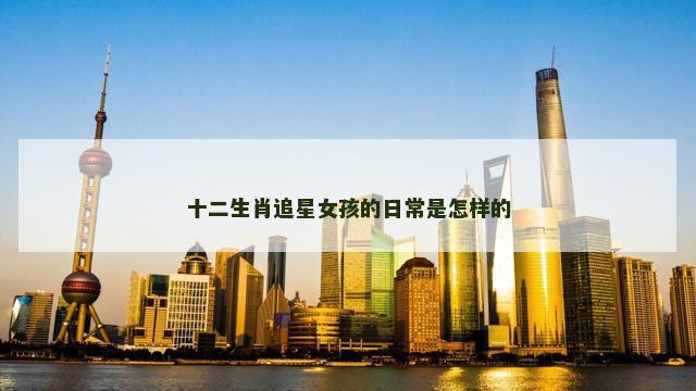 十二生肖追星女孩的日常是怎样的