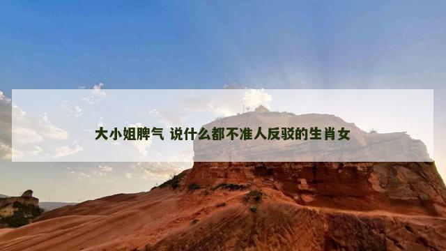 大小姐脾气 说什么都不准人反驳的生肖女