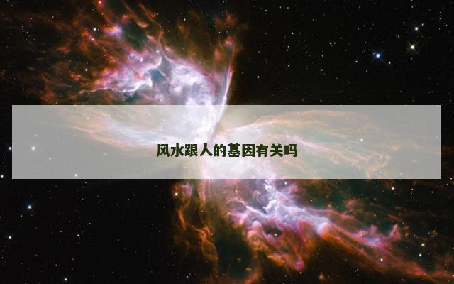 风水跟人的基因有关吗