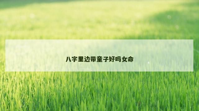 八字里边带童子好吗女命