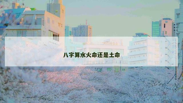 八字算水火命还是土命