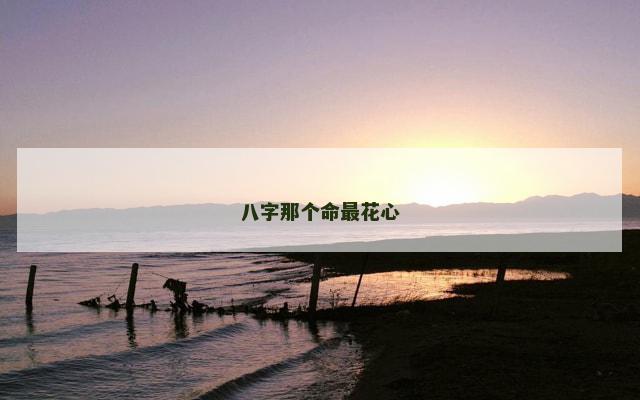 八字那个命最花心