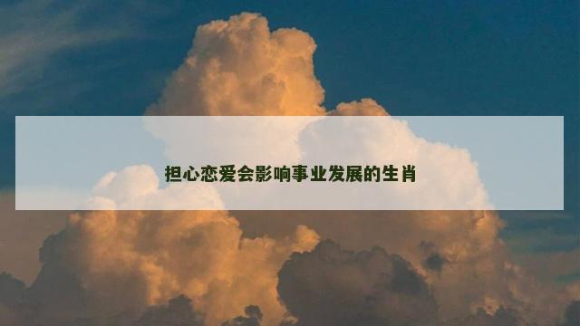 担心恋爱会影响事业发展的生肖
