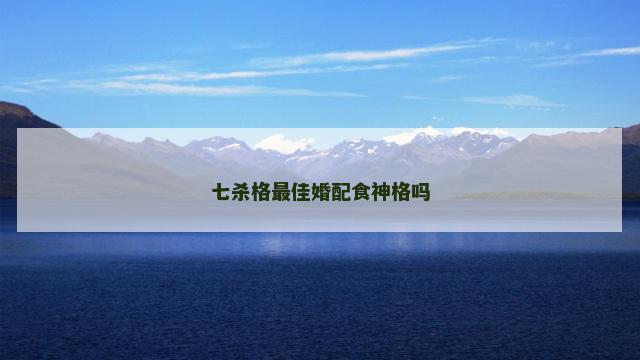 七杀格最佳婚配食神格吗