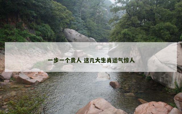 一步一个贵人 这几大生肖运气惊人