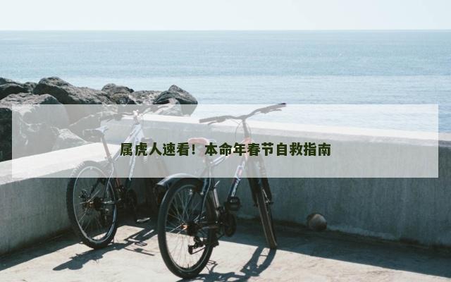 属虎人速看！本命年春节自救指南