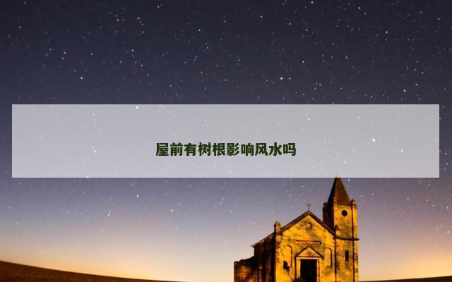 屋前有树根影响风水吗