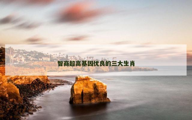 智商超高基因优良的三大生肖
