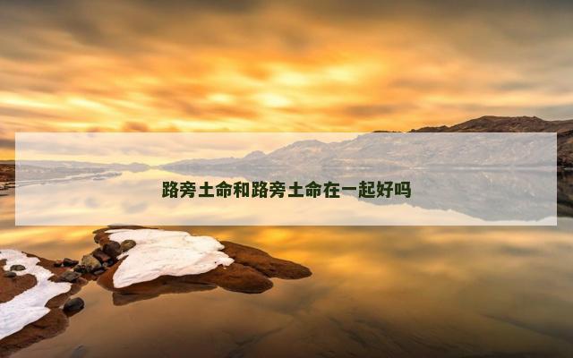 路旁土命和路旁土命在一起好吗