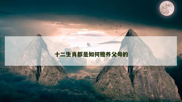 十二生肖都是如何赡养父母的