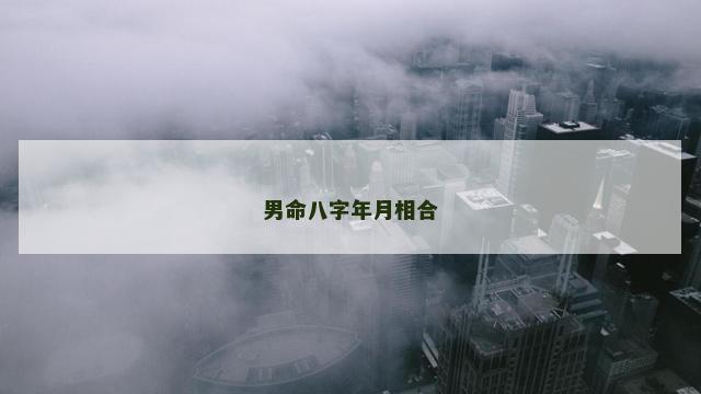 男命八字年月相合