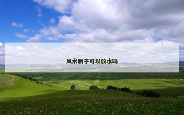 风水厨子可以放水吗