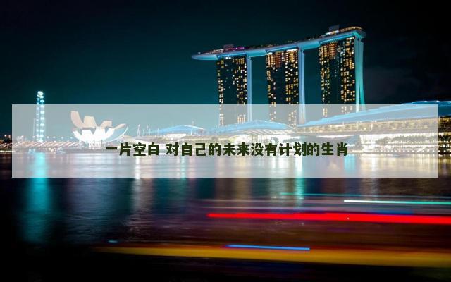 一片空白 对自己的未来没有计划的生肖