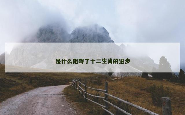 是什么阻碍了十二生肖的进步