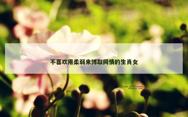 不喜欢用柔弱来博取同情的生肖女