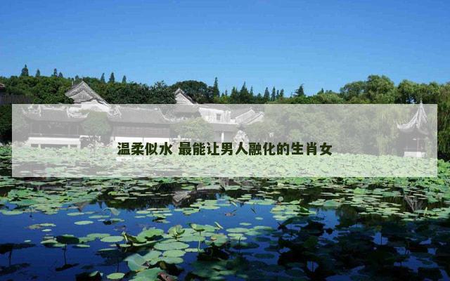 温柔似水 最能让男人融化的生肖女