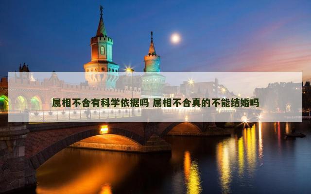 属相不合有科学依据吗 属相不合真的不能结婚吗