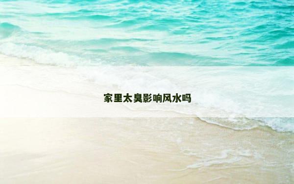 家里太臭影响风水吗