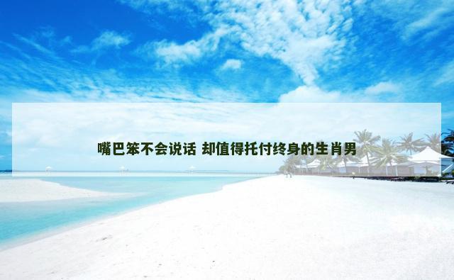 嘴巴笨不会说话 却值得托付终身的生肖男