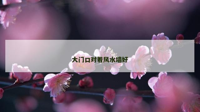 大门口对着风水墙好