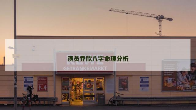 演员乔欣八字命理分析