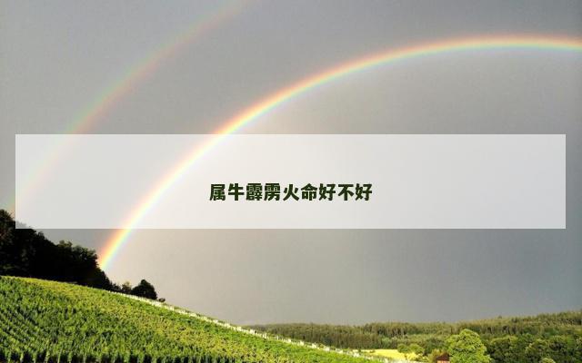 属牛霹雳火命好不好
