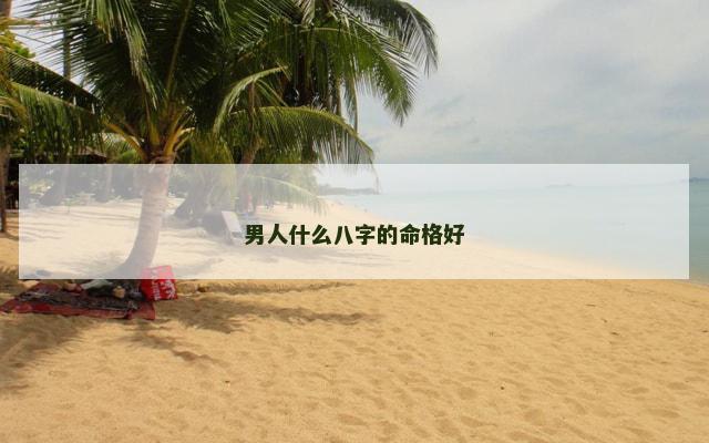 男人什么八字的命格好