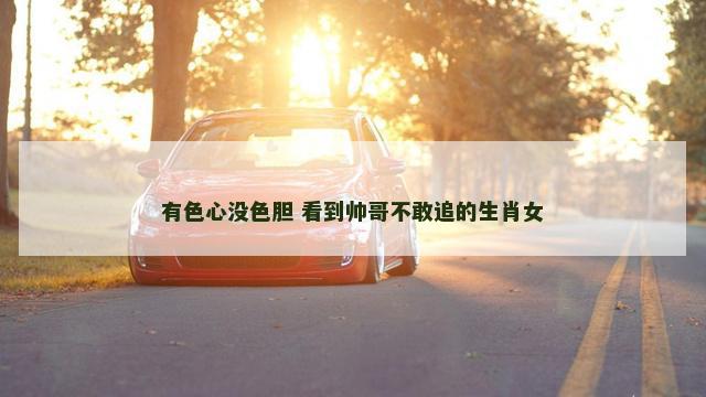 有色心没色胆 看到帅哥不敢追的生肖女