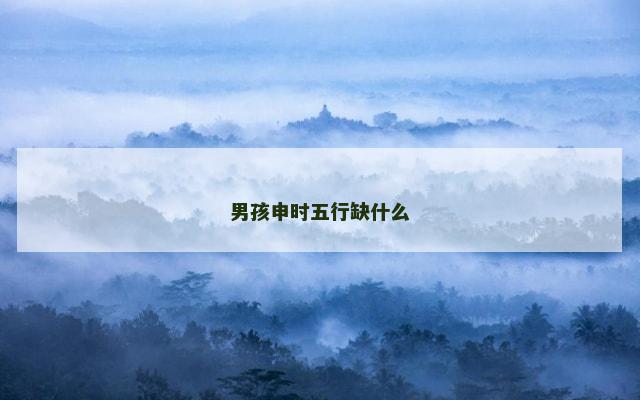 男孩申时五行缺什么