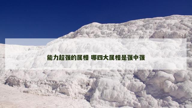 能力超强的属相 哪四大属相是强中强