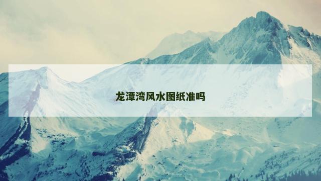 龙潭湾风水图纸准吗