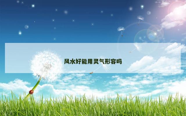 风水好能用灵气形容吗