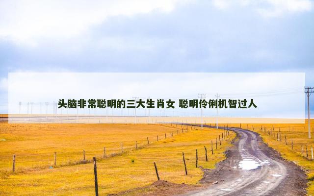 头脑非常聪明的三大生肖女 聪明伶俐机智过人