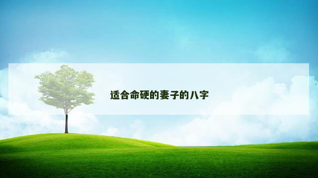 适合命硬的妻子的八字