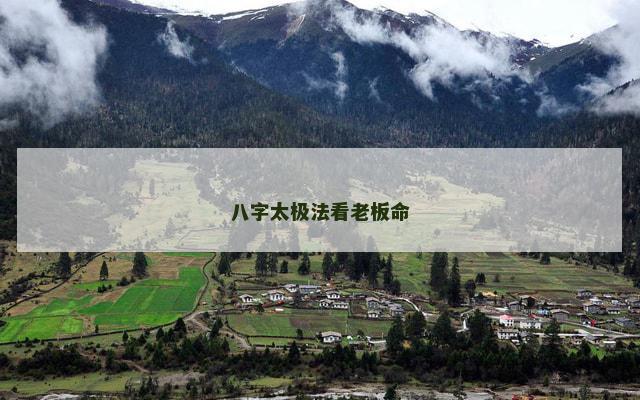 八字太极法看老板命