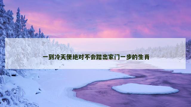 一到冷天便绝对不会踏出家门一步的生肖