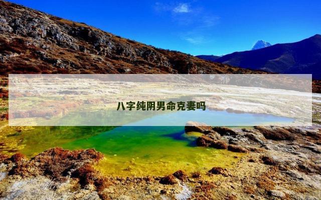 八字纯阴男命克妻吗