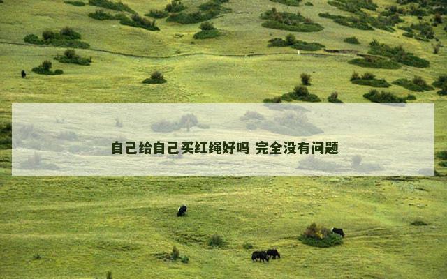 自己给自己买红绳好吗 完全没有问题
