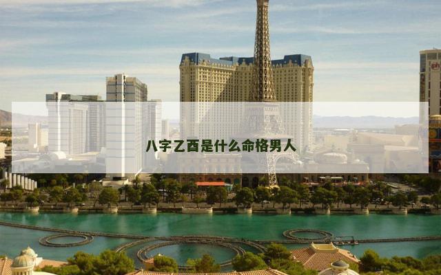 八字乙酉是什么命格男人