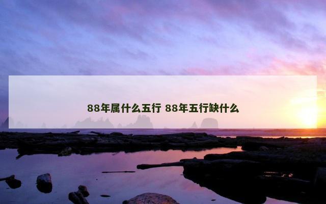 88年属什么五行 88年五行缺什么