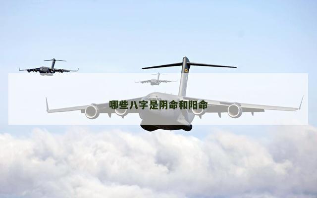 哪些八字是阴命和阳命