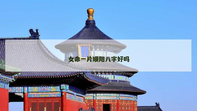 女命一片顺阳八字好吗