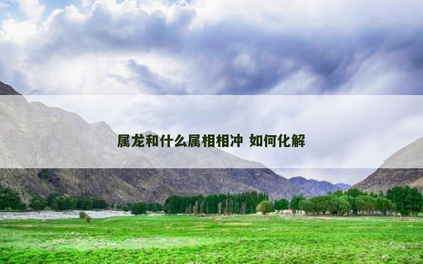 属龙和什么属相相冲 如何化解