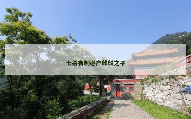 七杀有制必产麒麟之子