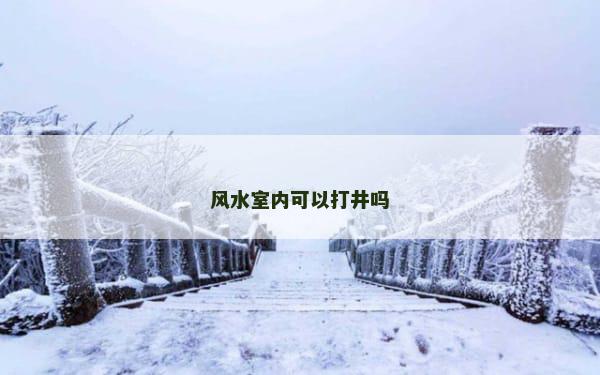 风水室内可以打井吗
