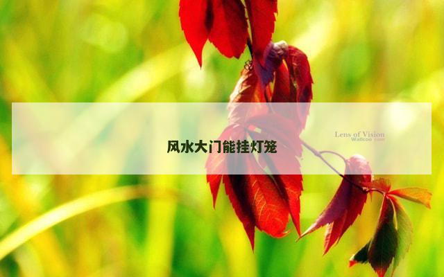 风水大门能挂灯笼